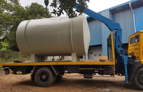 An image of a storage tank for the Industrial Steel Fabrication page of Prudence Engineering.